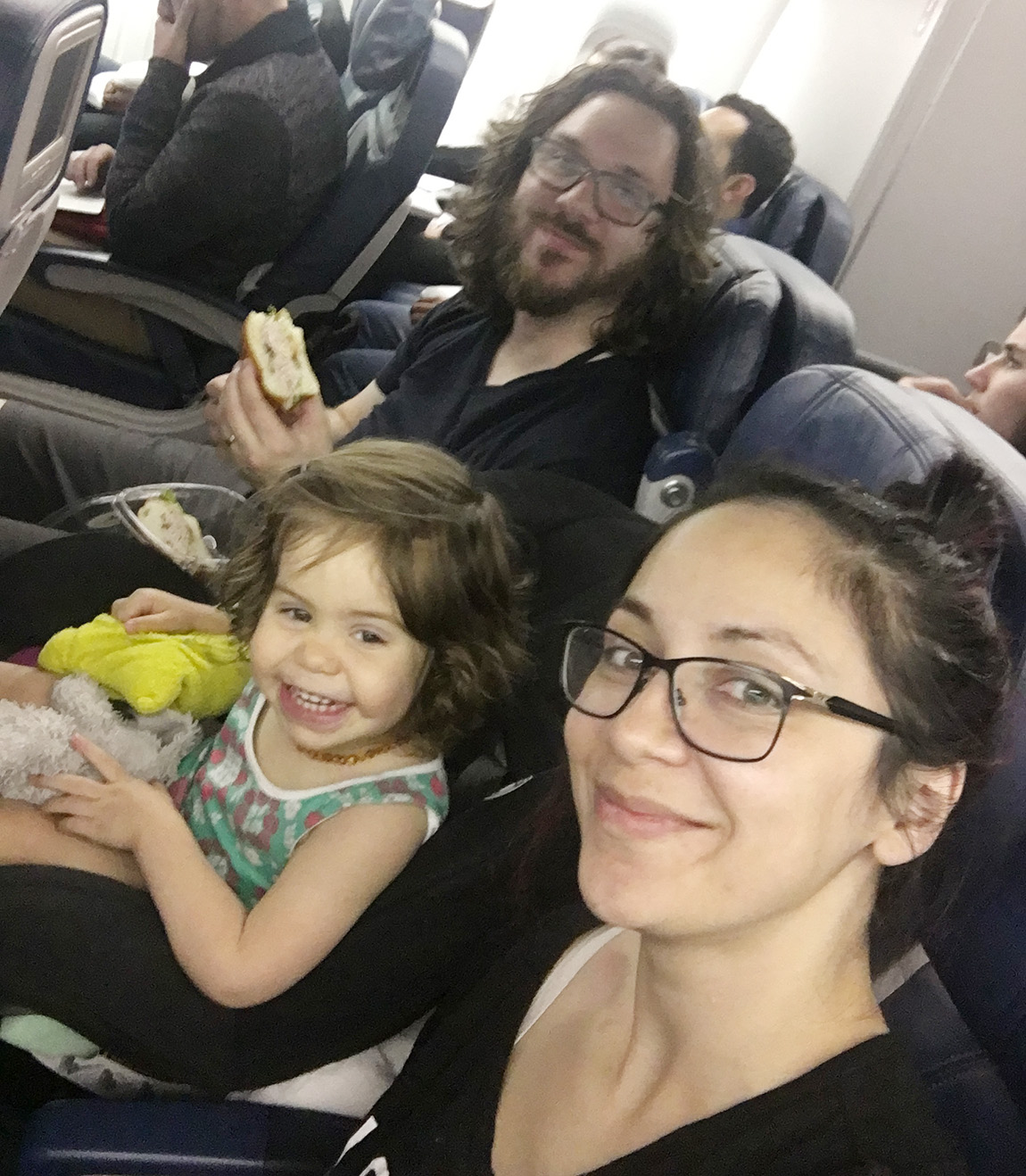 traveling with kids on an airplane